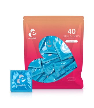 EasyGlide EasyGlide - Ribs and Dots Condooms - 40 stuks