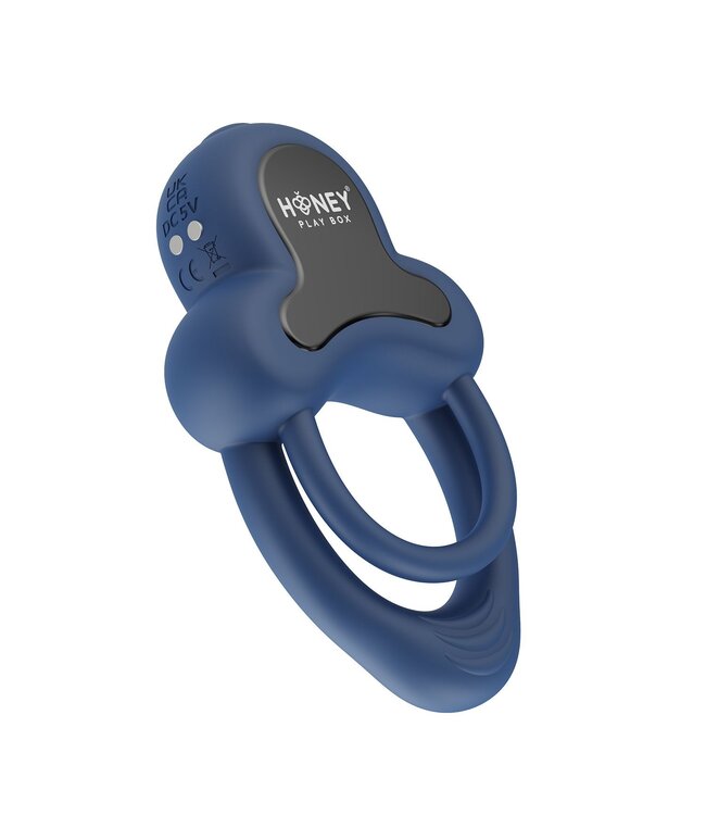 HoneyPlayBox HoneyPlayBox - Anello-App-Controlled Vibrating Double Cock Ring with Clitor