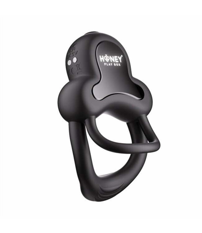 HoneyPlayBox HoneyPlayBox - Anello-App-Controlled Vibrating Double Cock Ring with Clitor