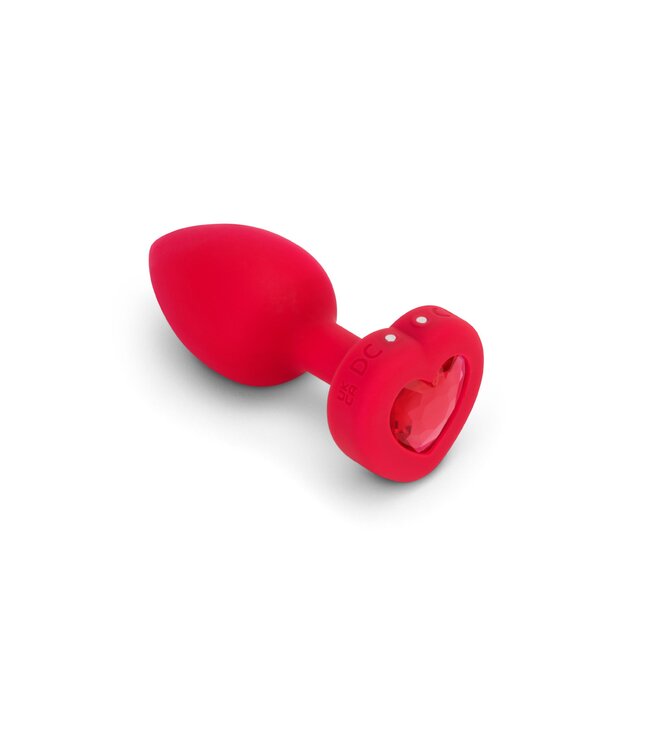 b-Vibe B-Vibe - Vibrerende Hartvormige Butt Plug M/L Rood