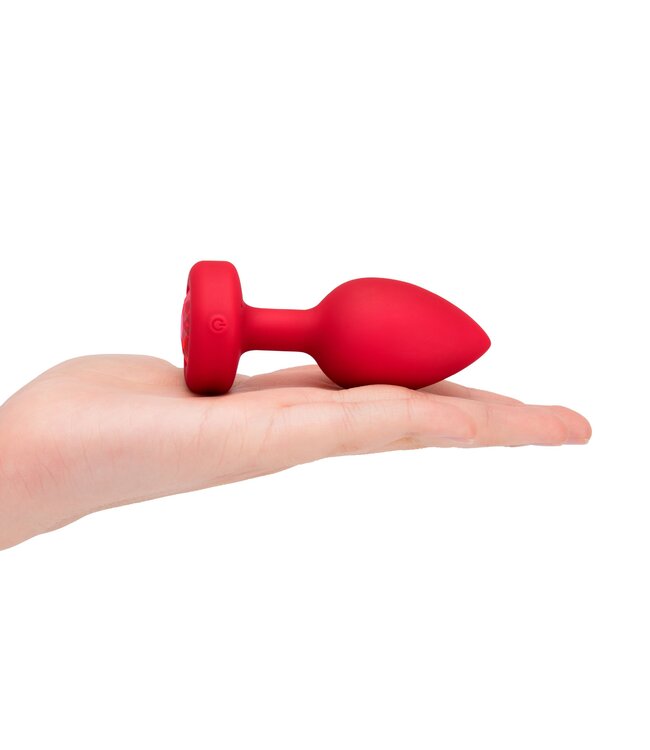 b-Vibe B-Vibe - Vibrerende Hartvormige Butt Plug M/L Rood