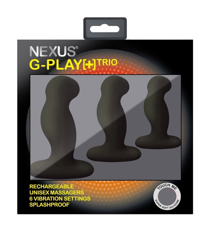 Nexus Nexus - G-Play Trio Plus Unisex Vibrator Pack - S/M/L - Zwart