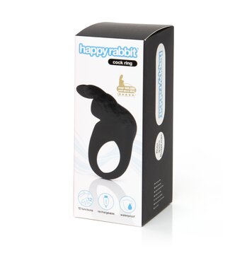 Happy Rabbit Happy Rabbit - Oplaadbare Vibrerende Rabbit Cock Ring Zwart