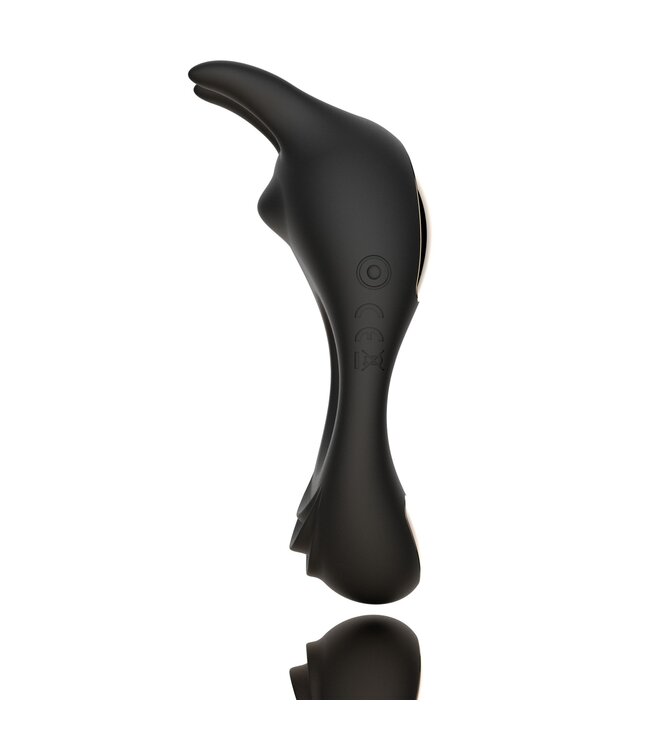 FeelzToys FeelzToys - Zeus Dual Vibe Penisring Zwart