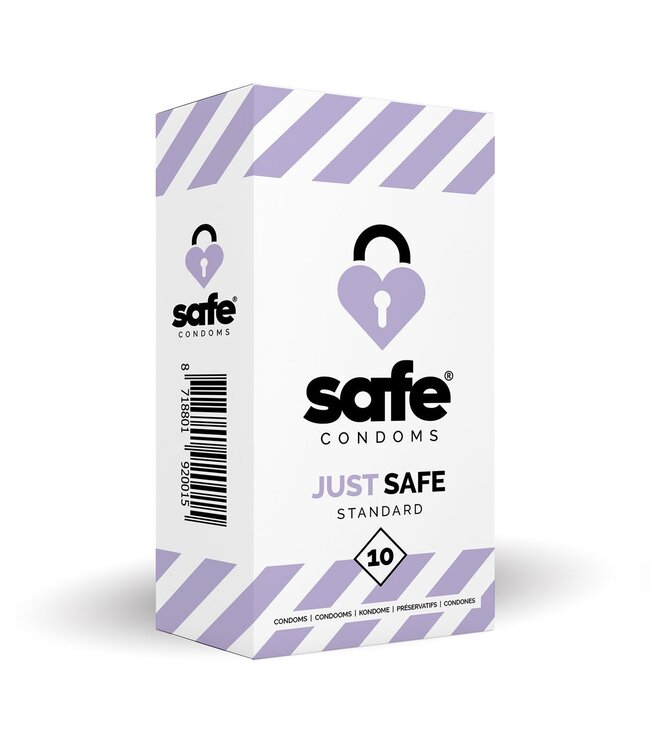 Safe SAFE - Condooms Met Siliconen Glijmiddel - Standaard - 10 stuks