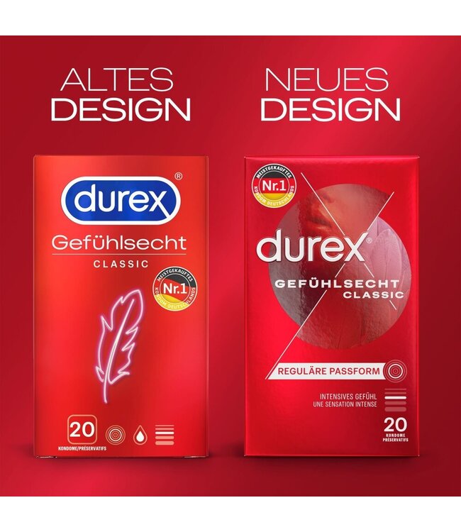 Durex Durex Gevoels Echt Classic Condooms - 20 stuks.
