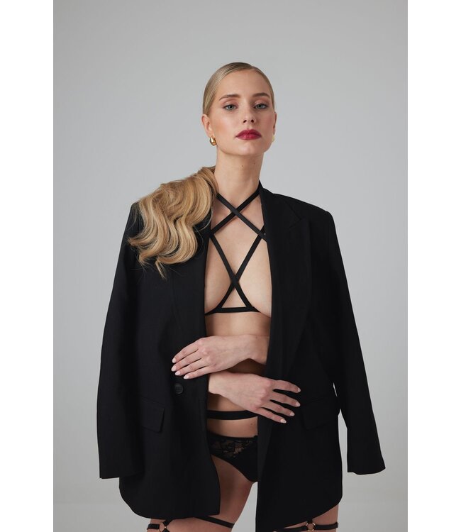 Christine Christine - Strappy Harness Bralette Fia -  zwart