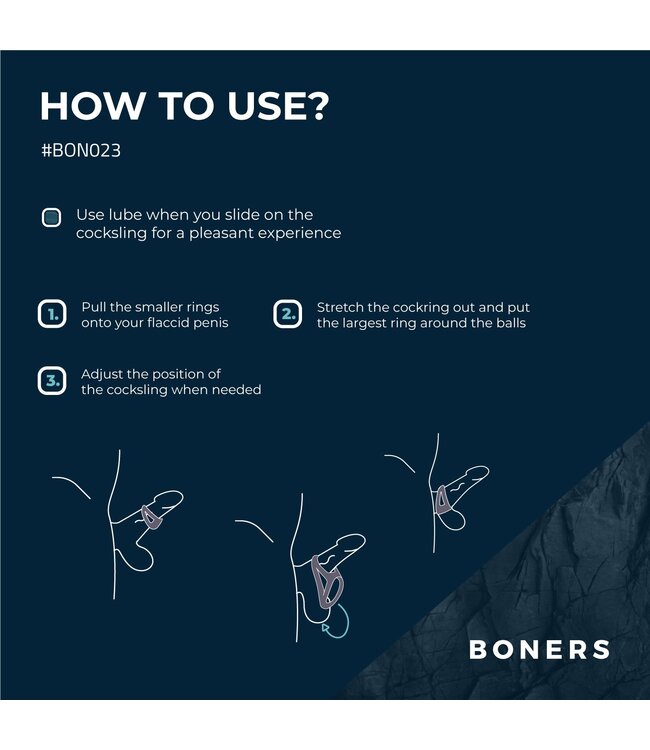 Boners Boners Open Cocksling - Cockring En Ballstretcher