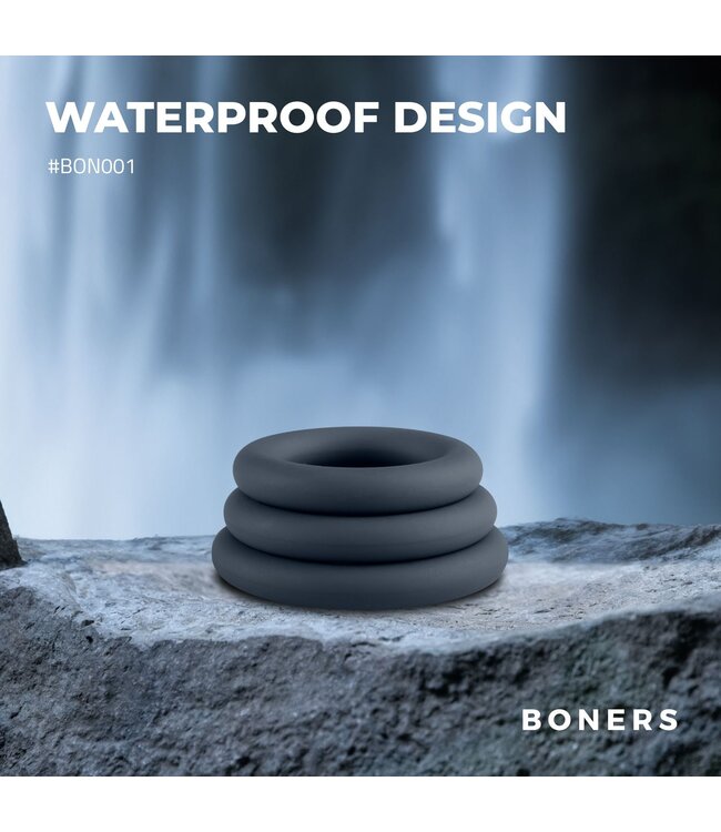 Boners Boners 3-Delige Cockringen Set - Grijs