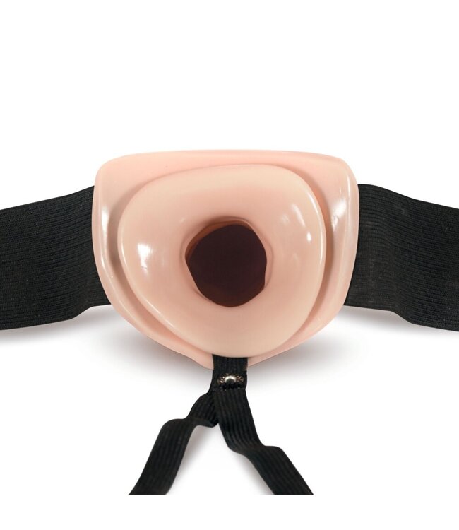 Dr Skin Dr. Skin - Holle Strap-On Dildo Met Harnas 16.5 cm - Beige