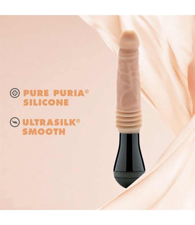 Dr Skin Dr. Skin Silicone - Dr. Knight - Stotende en Vibrerende Dildo - Beige
