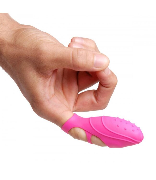 XR Brands Siliconen G-Spot Vinger Vibrator - Roze