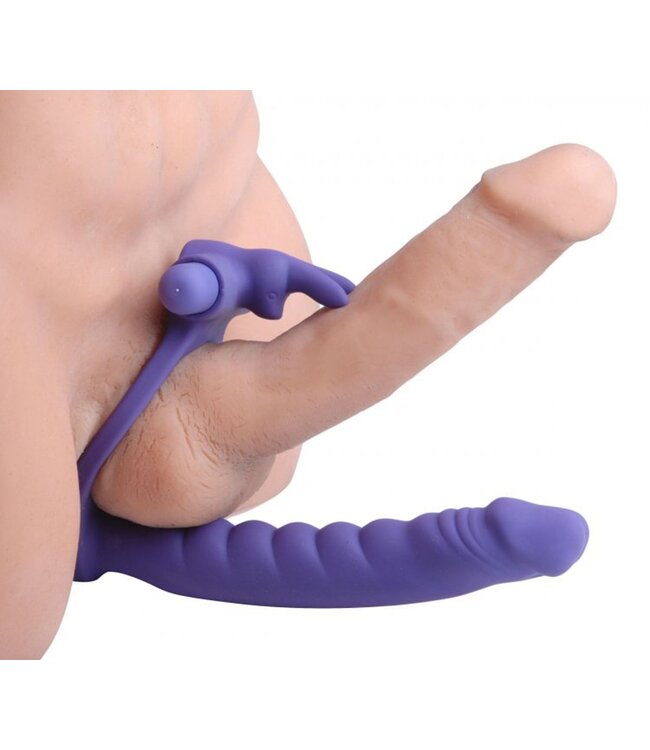 XR Brands Frisky - Double Delight Vibrerende Penisring Met Vibrator