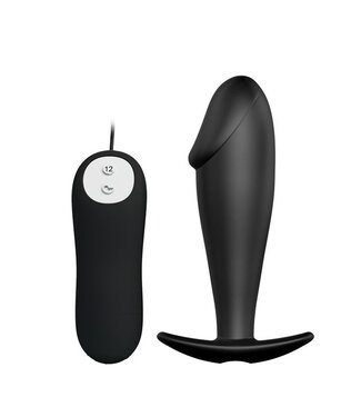 Pretty Love Zwarte Vibrerende Buttplug met Afstandsbediening