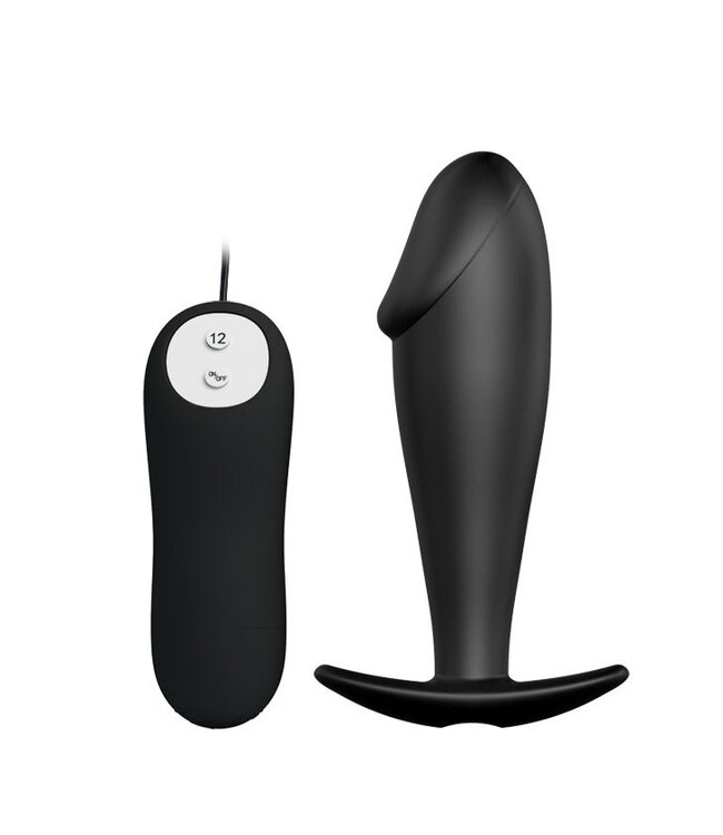 Pretty Love Zwarte Vibrerende Buttplug met Afstandsbediening
