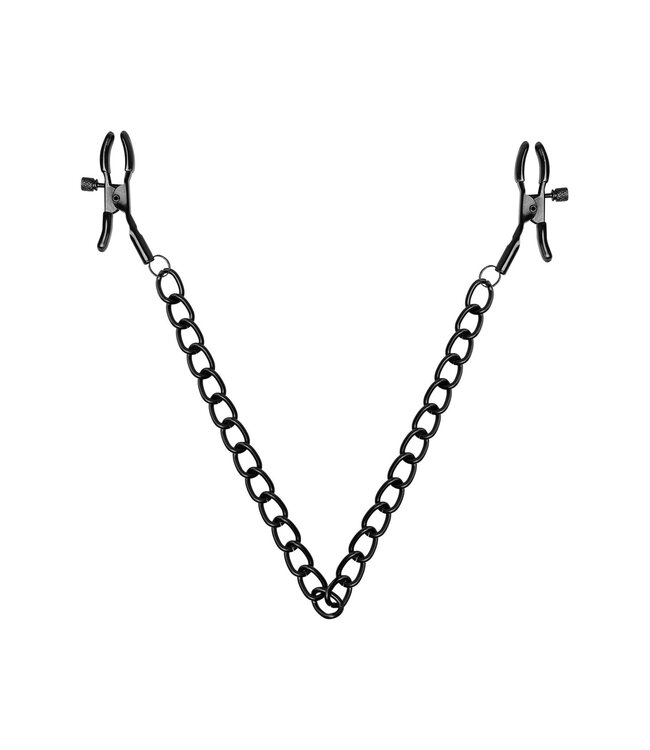 Bedroom Fantasies Tepelklemmen Met Ketting - Zwart