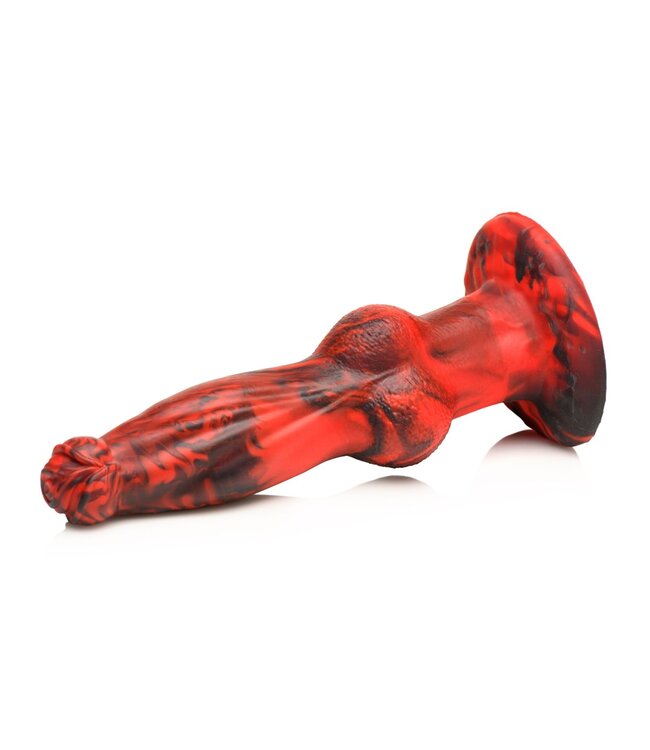 XR Brands XR Brands - Hel-Wolf Stuwende & Vibrerende Dildo met Afstandsbediening - Ro