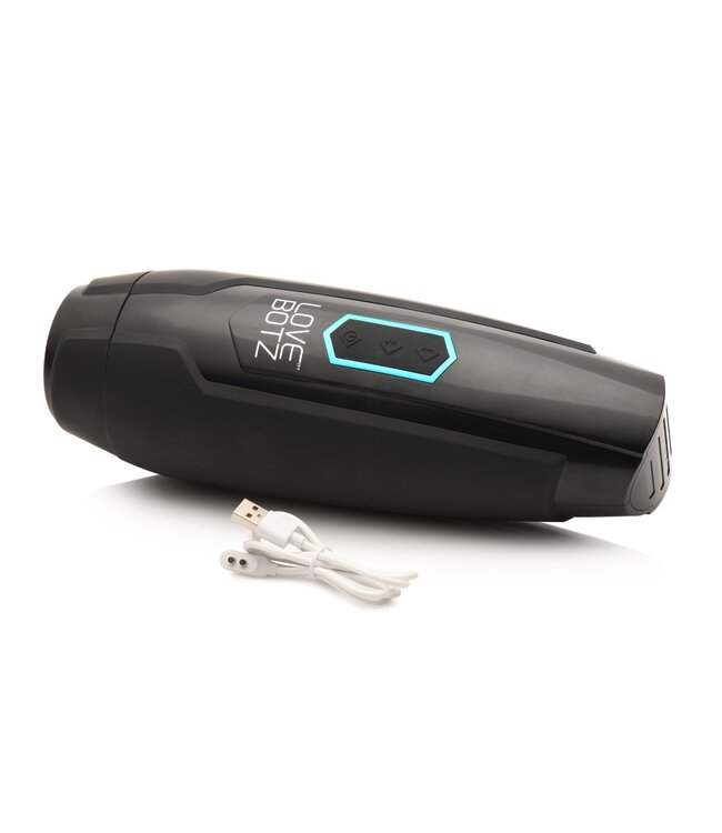 XR Brands XR Brands - Stotende en Vibrerende Masturbator - Zwart