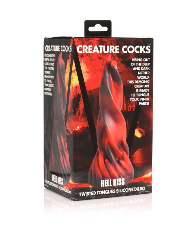 XR Brands Hell Kiss Twisted Tongues Siliconen Dildo