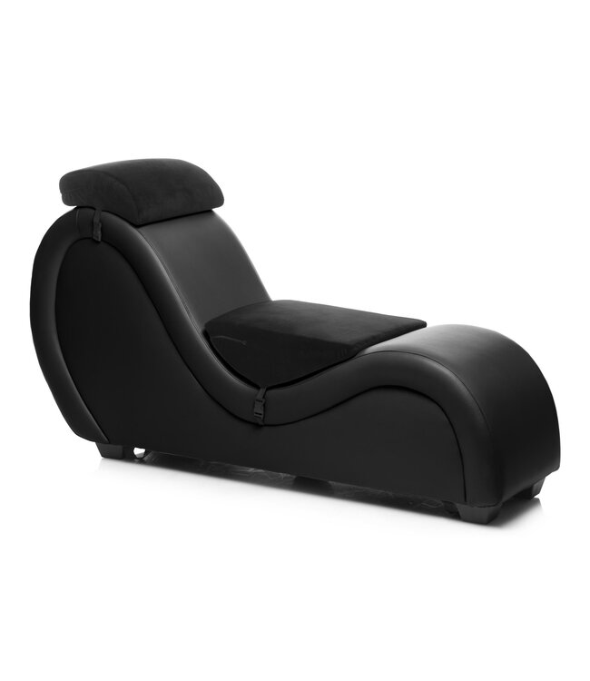 XR Brands Kinky Seks Sofa Met Boeien en Positie Kussens - Zwart