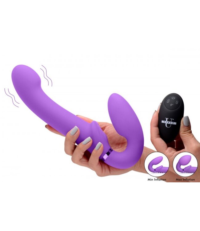 XR Brands G-Pulse Vibrerende Strapless Strap-On - Paars