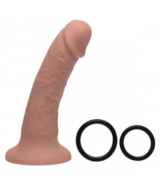 XR Brands Brazen Siliconen Dildo Met Harnas - 20 cm