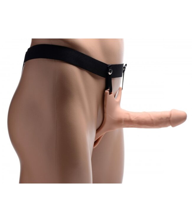 XR Brands Holle Strap-On Siliconen Dildo Met Harnas