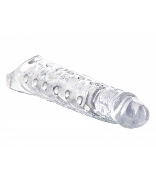 XR Brands Extender Penissleeve Met Noppen - Transparant