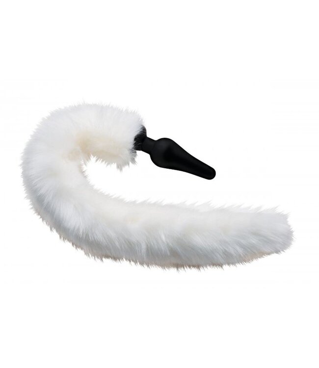 XR Brands White Fox Buttplug & Haarband Set