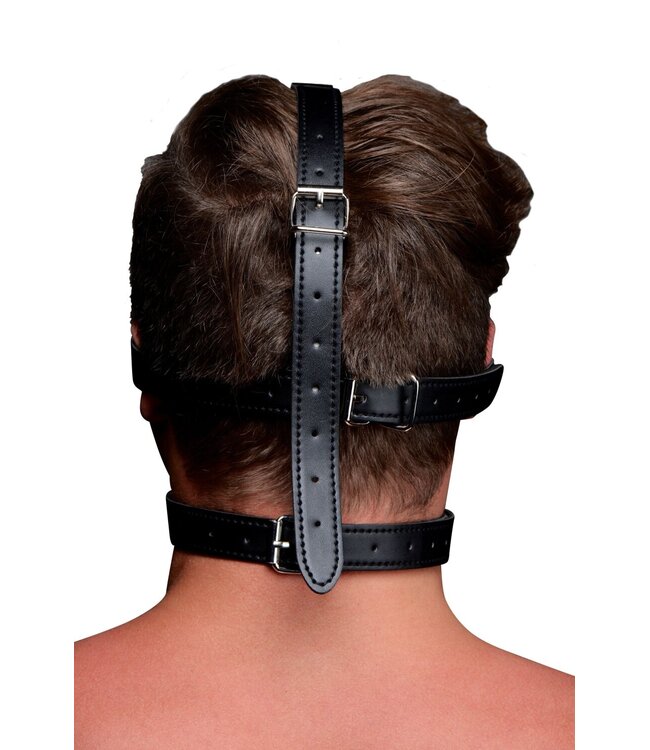 XR Brands STRICT - Kunstleren Masker Met Ball Gag