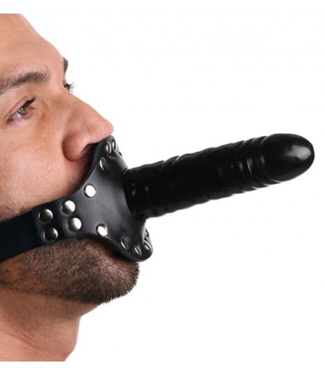 XR Brands Strict Leather - Dildo mondstuk met riem