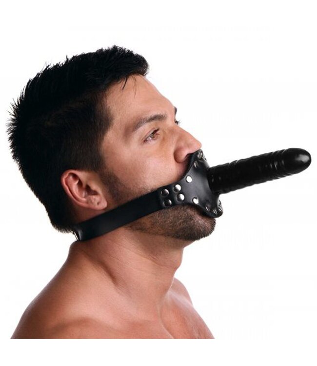 XR Brands Strict Leather - Dildo mondstuk met riem