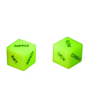 Out of the Blue Love Dice Glow in the Dark Set - Engelse versie