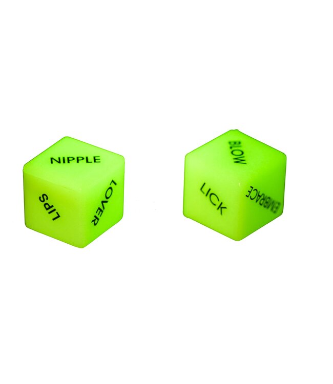 Out of the Blue Love Dice Glow in the Dark Set - Engelse versie