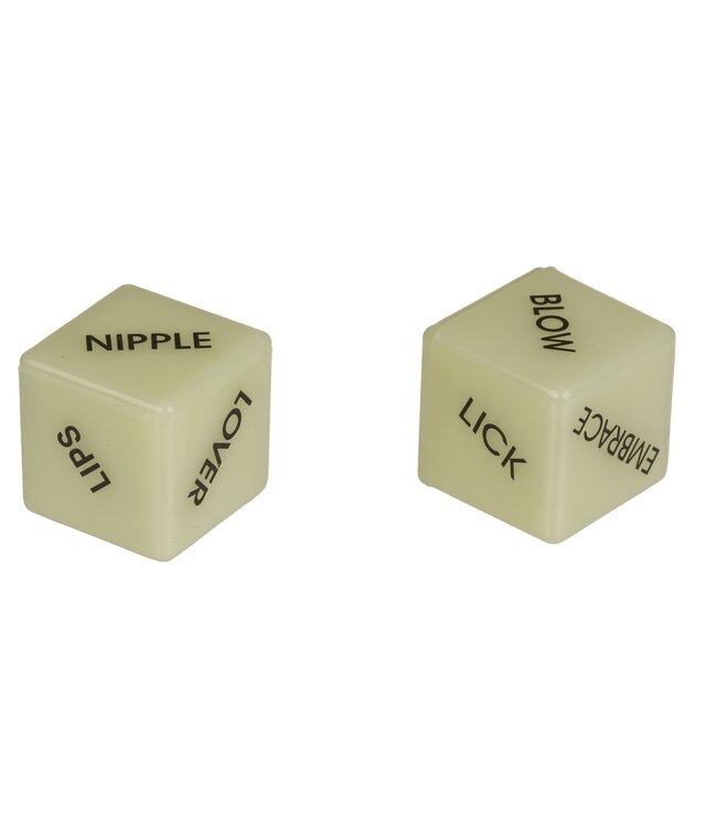 Out of the Blue Love Dice Glow in the Dark Set - Engelse versie