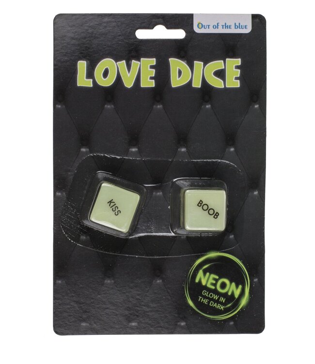 Out of the Blue Love Dice Glow in the Dark Set - Engelse versie