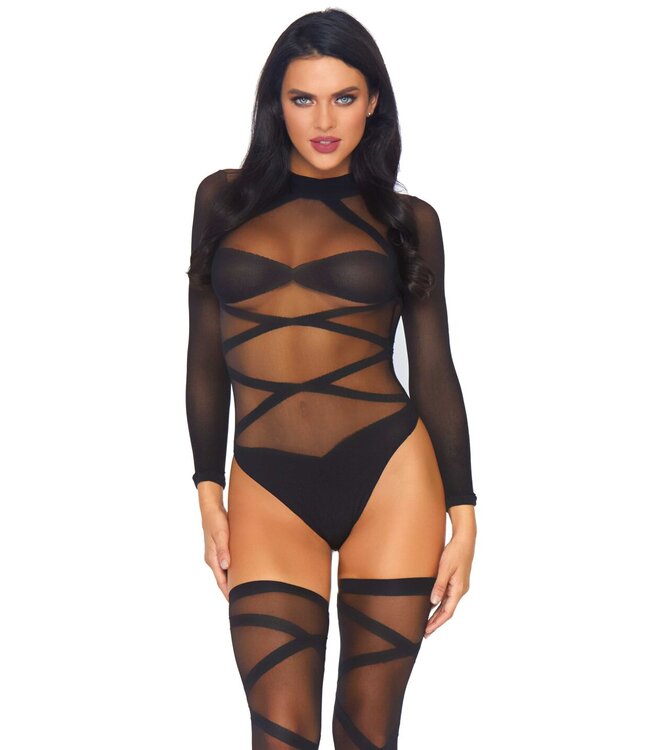 Leg Avenue Truth Or Dare Body & Kousen Set - Zwart