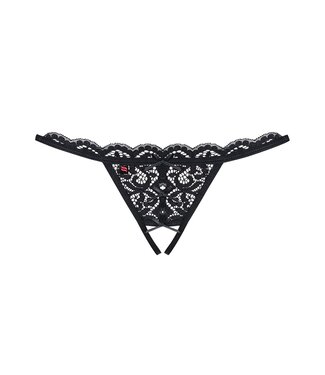 Obsessive Obsessive - Kanten String met Open Kruisje