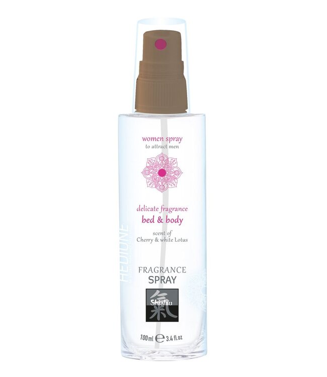Shiatsu Feromonen Bed & Body Spray Voor Vrouwen - Kers & Witte Lotus