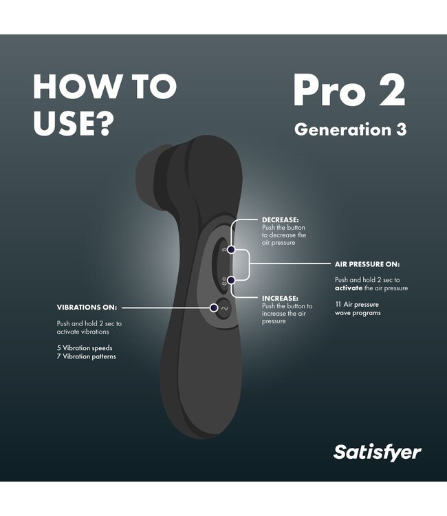 Satisfyer Satisfyer Pro 2 Generation 3 - Zwart