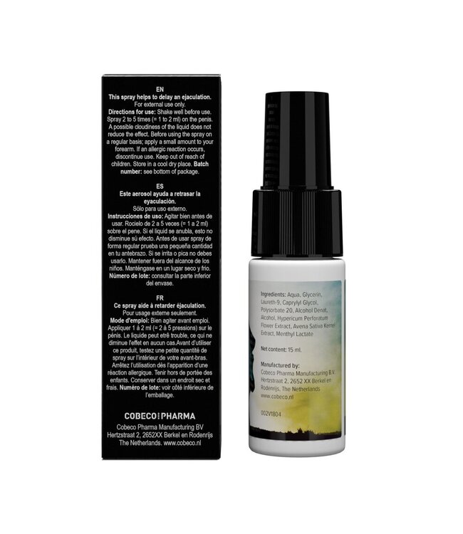 Cobeco Pharma Orgasme Vertragende Spray - Black Stone