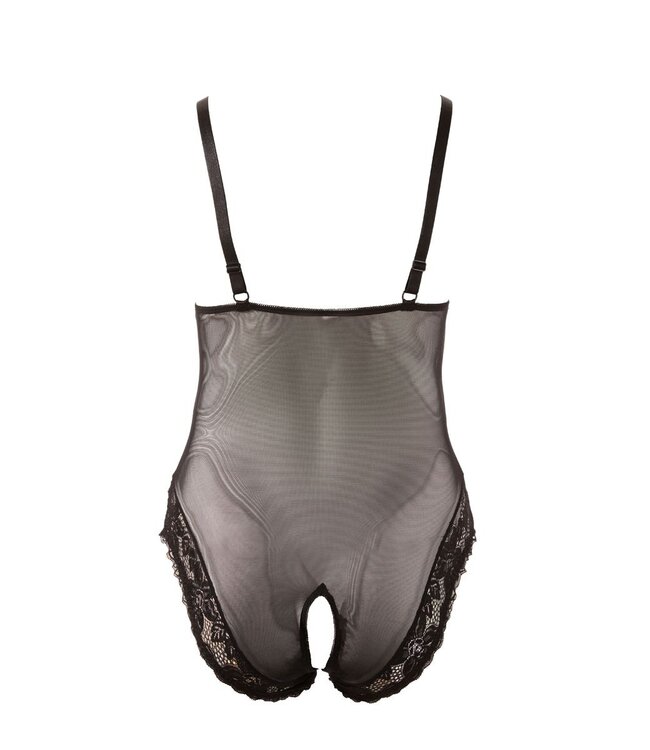 Cottelli Collection Body Met Open Kruis - Zwart