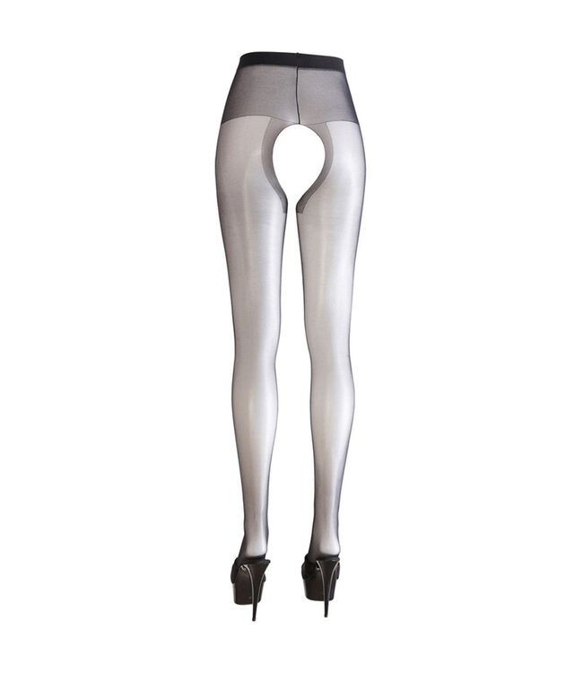 Cottelli Collection Zwarte Panty met open kruis