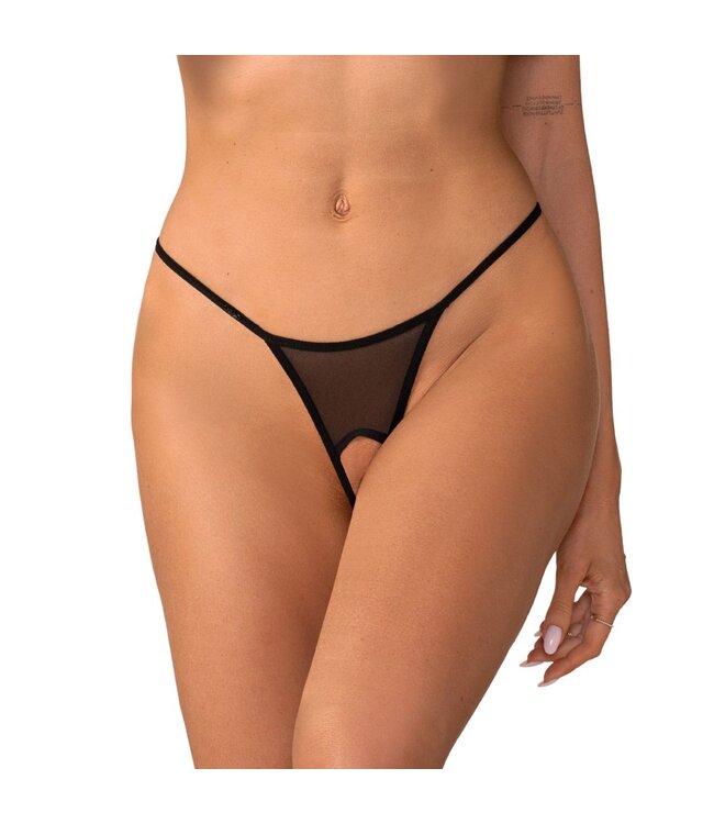 Obsessive Obsessive - Zaliya String Open Kruis - Zwart