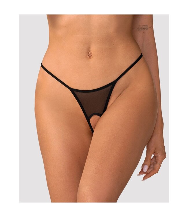 Obsessive Obsessive - Zaliya String Open Kruis - Zwart