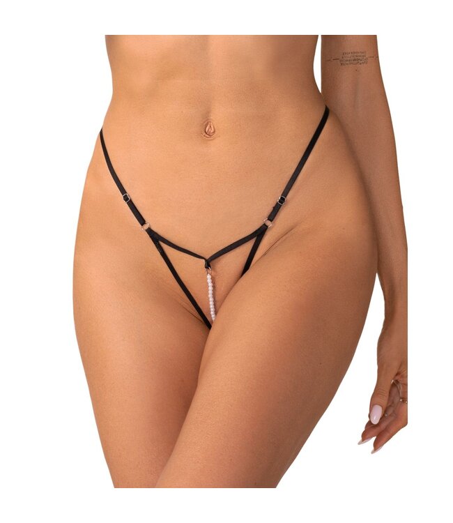 Obsessive Obsessive - Isseme String Open Kruis - Zwart