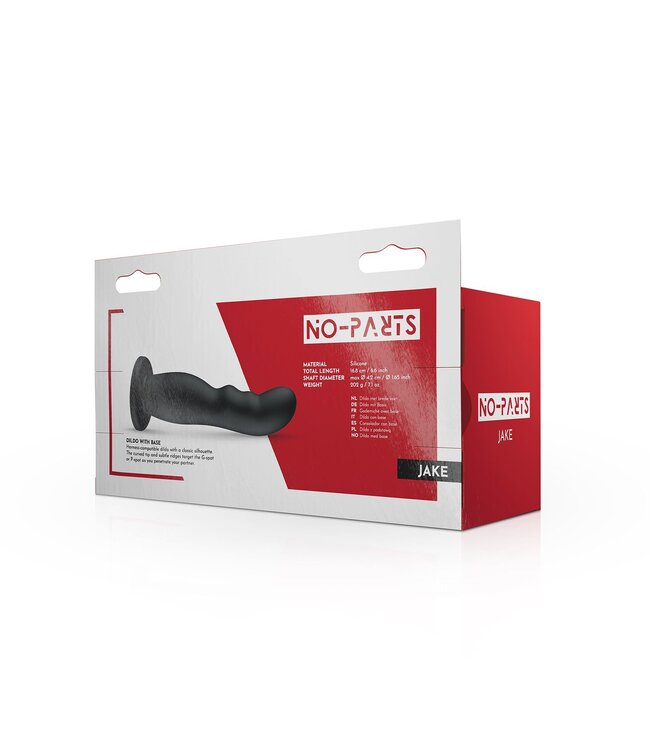 No-Parts No-Parts - Jake Dildo met Basis - Zwart