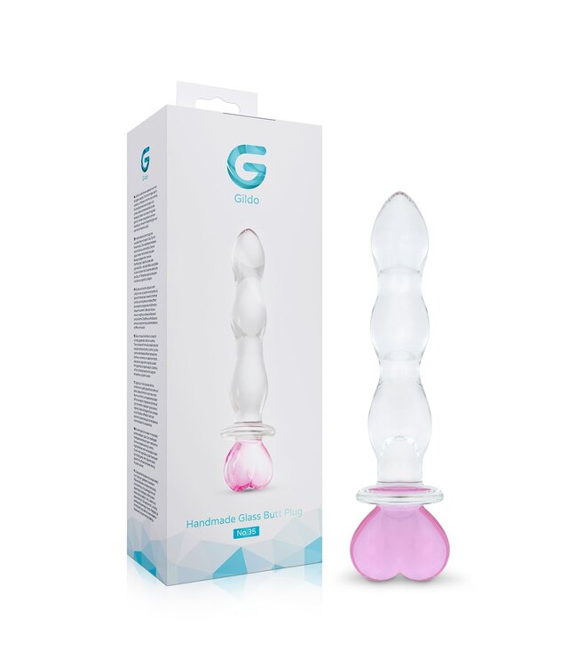 Gildo Gildo - No. 37 Glazen Dildo Hartvorm - 18 cm