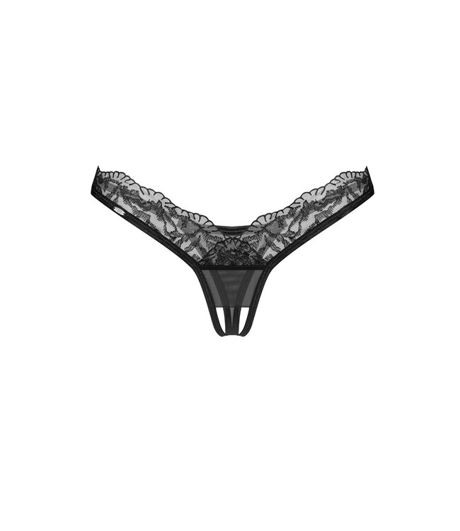 Obsessive Obsessive - Arrowel String Met Open Kruisje - Zwart