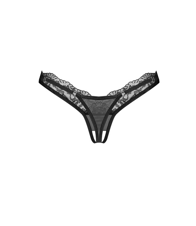 Obsessive Obsessive - Arrowel String Met Open Kruisje - Zwart